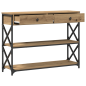Preview: Konsole Tisch Artisan-Eiche 100 x 28 x 75 cm
