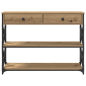 Preview: Konsole Tisch Artisan-Eiche 100 x 28 x 75 cm