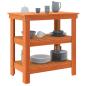 Preview: Werkbank mit Regal 78,5 x 50 x 80 cm Massives Kiefernholz