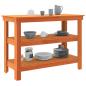 Preview: Werkbank mit Regal 110,5 x 50 x 80 cm Massives Kiefernholz