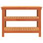 Preview: Werkbank mit Regal 110,5 x 50 x 80 cm Massives Kiefernholz