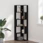 Preview: ARDEBO.de - Bücherregal 5 Ebenen 50 x 50 x 179 cm Schwarz Eichen-Optik