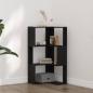Preview: ARDEBO.de - Bücherregal 3 Ebenen 50 x 50 x 102 cm Schwarz Eichen-Optik