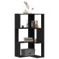 Preview: Bücherregal 3 Ebenen 50 x 50 x 102 cm Schwarz Eichen-Optik