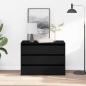 Preview: Schubladenschrank 3-Schublade Schwarz 80 x 41 x 58 cm