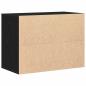 Preview: Schubladenschrank 3-Schublade Schwarz 80 x 41 x 58 cm