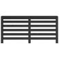 Preview: Heizkörperabdeckung Schwarz Eichen-Optik 175 x 20 x 82 cm