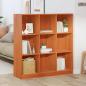 Preview: ARDEBO.de - Bücherregal Wachsbraun 104 x 33 x 110 cm Massives Kiefernholz
