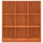 Preview: Bücherregal Wachsbraun 104 x 33 x 110 cm Massives Kiefernholz