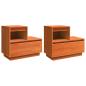 Preview: Nachttisch 2 stk. Wachsbraun 60 x 34 x 51 cm Holzwerkstoff