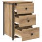 Preview: Nachttisch Braun 40 x 36 x 60 cm Massives upgecyceltes Holz