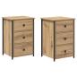 Preview: Nachttisch 2 Stk. Braun 40 x 36 x 60 cm