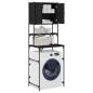 Preview: Waschmaschinen-Schrank Schwarz 0ak 68 x 48,5 x 194 cm