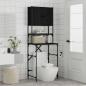 Preview: Waschmaschinen-Schrank Schwarz 0ak 68 x 48,5 x 194 cm