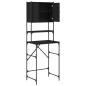 Preview: Waschmaschinen-Schrank Schwarz 0ak 68 x 48,5 x 194 cm