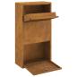 Preview: Paketdrop-Box mit Tür Rostig 44 x 22 x 82 cm Wetterfeststahl