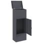 Preview: Paketdrop-Box mit Speicher Anthrazit 44,5 x 29 x 110,5 cm Stahl