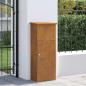 Preview: Paketdrop-Box Rostig 44,5 x 29 x 110,5 cm Wetterfeststahl