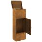 Preview: Paketdrop-Box Rostig 44,5 x 29 x 110,5 cm Wetterfeststahl
