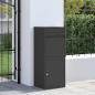 Preview: Paketdrop-Box mit Speicher Schwarz 41 x 38 x 103 cm Stahl