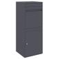 Preview: Paketdrop-Box mit Speicher Anthrazit 41 x 38 x 103 cm Stahl