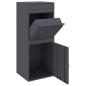 Preview: Paketdrop-Box mit Speicher Anthrazit 41 x 38 x 103 cm Stahl