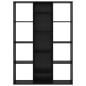 Preview: Raumteiler Schwarz Eichen-Optik 100 x 24 x 140 cm Holzwerkstoff