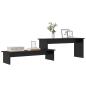 Preview: TV-Schrankset 180,5 x 30 x 43 cm Schwarz Eichen-Optik