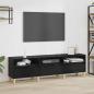 Preview: ARDEBO.de - TV-Schränk 150 x 30 x 45 cm Schwarz Eichen-Optik Holzwerkstoff