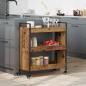 Preview: ARDEBO.de - K?chentrolley Altholz 70 x 30 x 82 cm Holzwerkstoff