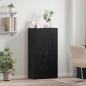 Preview: ARDEBO.de - Büroschrank Schwarz Eichen-Optik 60 x 32 x 115 cm Holzwerkstoff