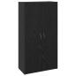 Preview: Büroschrank Schwarz Eichen-Optik 60 x 32 x 115 cm Holzwerkstoff
