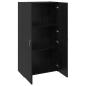 Preview: Büroschrank Schwarz Eichen-Optik 60 x 32 x 115 cm Holzwerkstoff