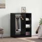 Preview: ARDEBO.de - Kleiderschrank Schwarz Eichen-Optik 77 x 48 x 102 cm