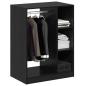 Preview: Kleiderschrank Schwarz Eichen-Optik 77 x 48 x 102 cm