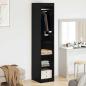 Preview: Kleiderschrank Schwarz Eichen-Optik 41 x 48 x 102 cm