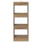 Preview: Bücherregal 3 Ebenen 37 x 30 x 103 cm Holzwerkstoff Braun