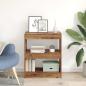 Preview: B?cherregal 2 Ebenen 60 x 30 x 72 cm Holzwerkstoff Altholz