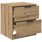 Preview: Nachttisch 2 stk. Artisan-Eiche 45 x 39 x 50 cm Holzwerkstoff