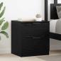 Preview: ARDEBO.de - Nachttisch 2 stk. Schwarz Eichen-Optik 45 x 39 x 50 cm