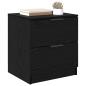 Preview: Nachttisch 2 stk. Schwarz Eichen-Optik 45 x 39 x 50 cm