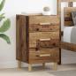 Preview: ARDEBO.de - Nachttisch Altholz 40 x 40 x 66 cm Holzwerkstoff