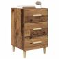 Preview: Nachttisch Altholz 40 x 40 x 66 cm Holzwerkstoff