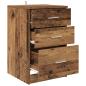 Preview: Nachttisch Altholz 40 x 40 x 63 cm Holzwerkstoff