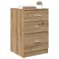 Preview: Nachttisch Artisan-Eiche 40 x 40 x 63 cm Holzwerkstoff