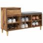 Preview: Schuhschrank 102 x 36 x 60 cm Holzwerkstoff Altholz