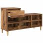 Preview: Schuhschrank 102 x 36 x 60 cm Holzwerkstoff Altholz