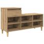 Preview: Schuhschrank 102 x 36 x 60 cm Holzwerkstoff Artisan-Eiche