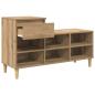 Preview: Schuhschrank 102 x 36 x 60 cm Holzwerkstoff Artisan-Eiche