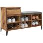 Preview: Schuhschrank 102 x 36 x 60 cm Holzwerkstoff Altholz